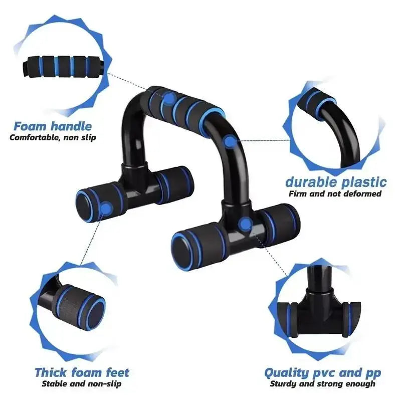 H-Shaped Push up Bar, 1 Pair Push up Stand for Home Gym Workout, Portable Gym Equipment, Strength Training Equipment, Fitness Equipment for Men & Women