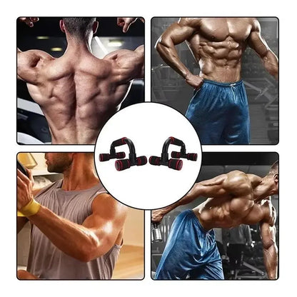 H-Shaped Push up Bar, 1 Pair Push up Stand for Home Gym Workout, Portable Gym Equipment, Strength Training Equipment, Fitness Equipment for Men & Women